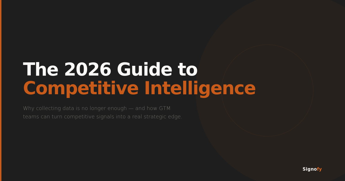 The 2026 Guide to Competitive Intelligence