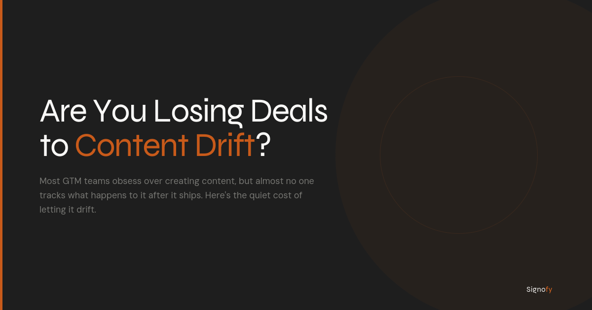 The Hidden Cost of Content Drift: Lost Deals and Confused Buyers 